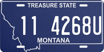 MT license plate 114268U