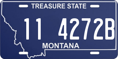 MT license plate 114272B