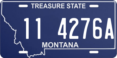 MT license plate 114276A