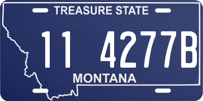 MT license plate 114277B