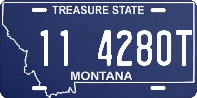 MT license plate 114280T