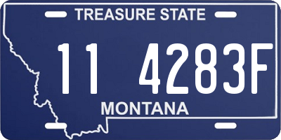 MT license plate 114283F