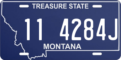 MT license plate 114284J