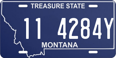 MT license plate 114284Y