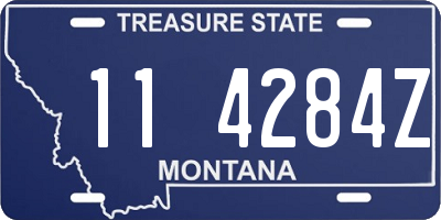 MT license plate 114284Z