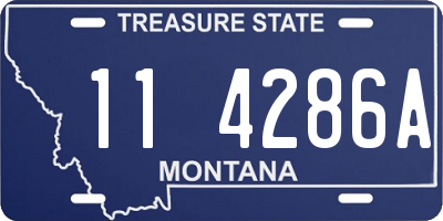 MT license plate 114286A