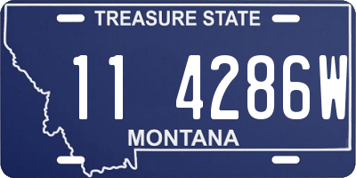 MT license plate 114286W