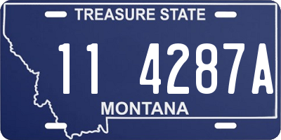 MT license plate 114287A