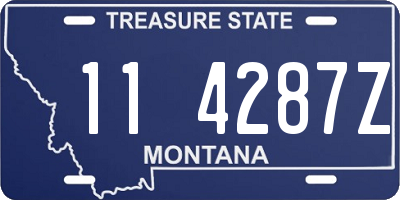 MT license plate 114287Z