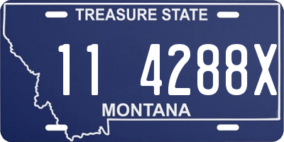 MT license plate 114288X