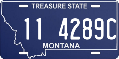 MT license plate 114289C