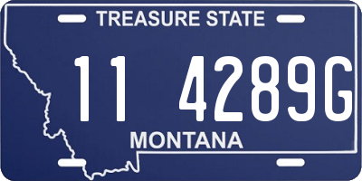 MT license plate 114289G