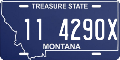 MT license plate 114290X