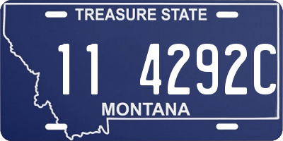 MT license plate 114292C