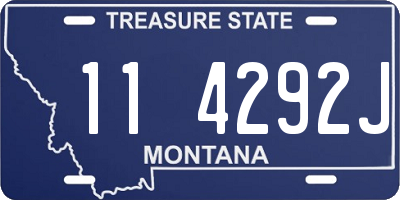 MT license plate 114292J