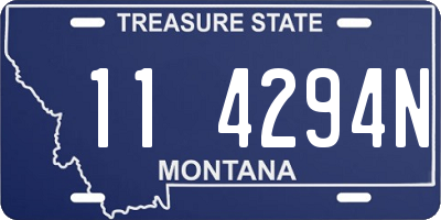 MT license plate 114294N