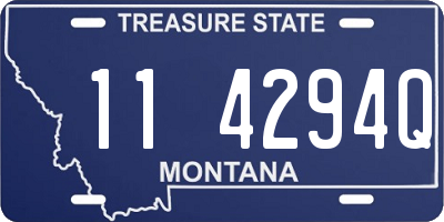 MT license plate 114294Q