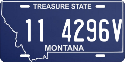 MT license plate 114296V