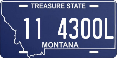 MT license plate 114300L