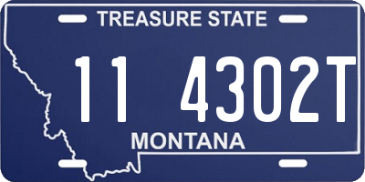 MT license plate 114302T