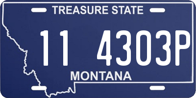 MT license plate 114303P