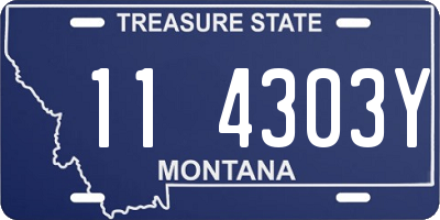 MT license plate 114303Y