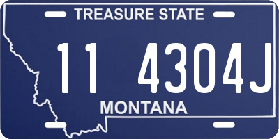 MT license plate 114304J