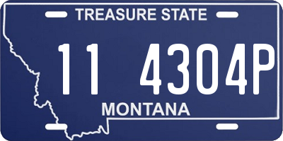 MT license plate 114304P