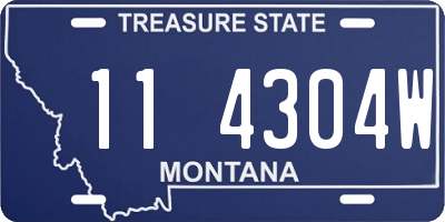 MT license plate 114304W