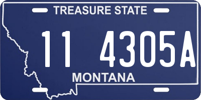 MT license plate 114305A