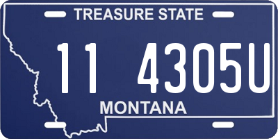 MT license plate 114305U