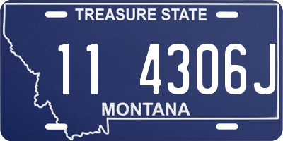 MT license plate 114306J