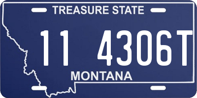 MT license plate 114306T