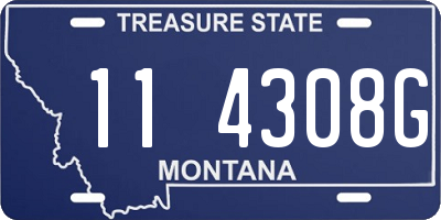 MT license plate 114308G