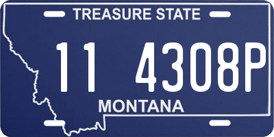 MT license plate 114308P