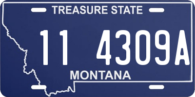 MT license plate 114309A