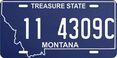 MT license plate 114309C