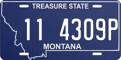 MT license plate 114309P