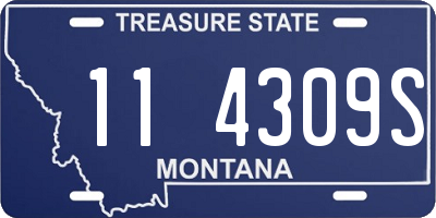 MT license plate 114309S