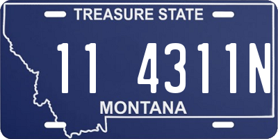 MT license plate 114311N