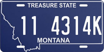 MT license plate 114314K