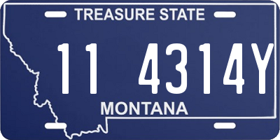 MT license plate 114314Y