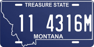 MT license plate 114316M