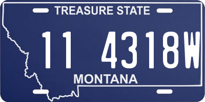 MT license plate 114318W