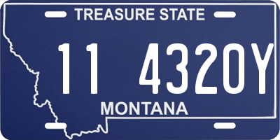 MT license plate 114320Y