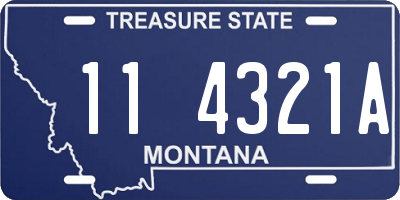 MT license plate 114321A