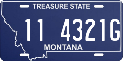 MT license plate 114321G
