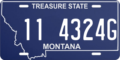 MT license plate 114324G