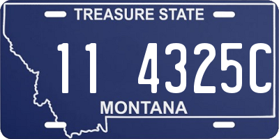MT license plate 114325C