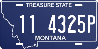 MT license plate 114325P